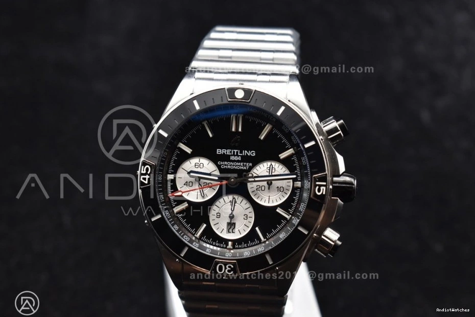 Best 586 Black Bracelet A 44mm BLSF Edition SS on Dial B01 Sustainable SS 1:1 Chronomat 0121